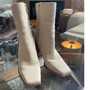 Sam Edelman Ivette heeled ankle bootie boots sesame seed women’s Sz 8
